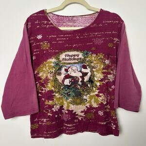 Vintage Santa Claus Christmas Shirt Size M